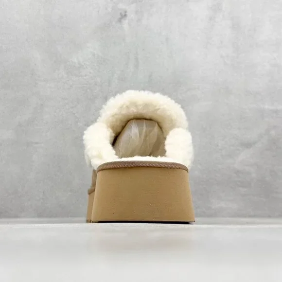 UGG Brown Plush Slippers - Picture 6 of 9